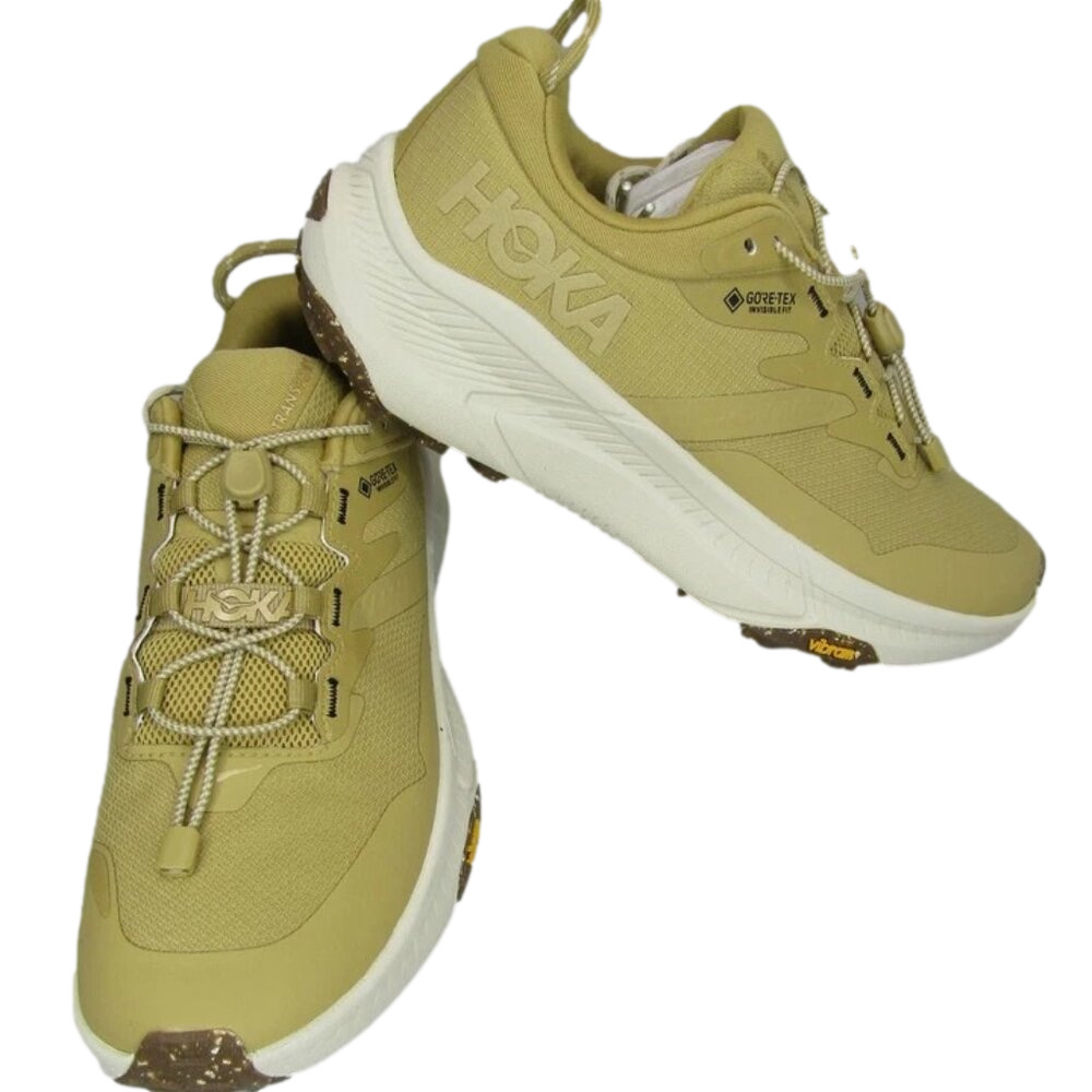 NEW HOKA One One Men’s Transport GTX Sneakers Wheat Yellow Size 8.5 Waterproof